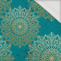 MANDALA pat. 5 / emerald - looped knit fabric