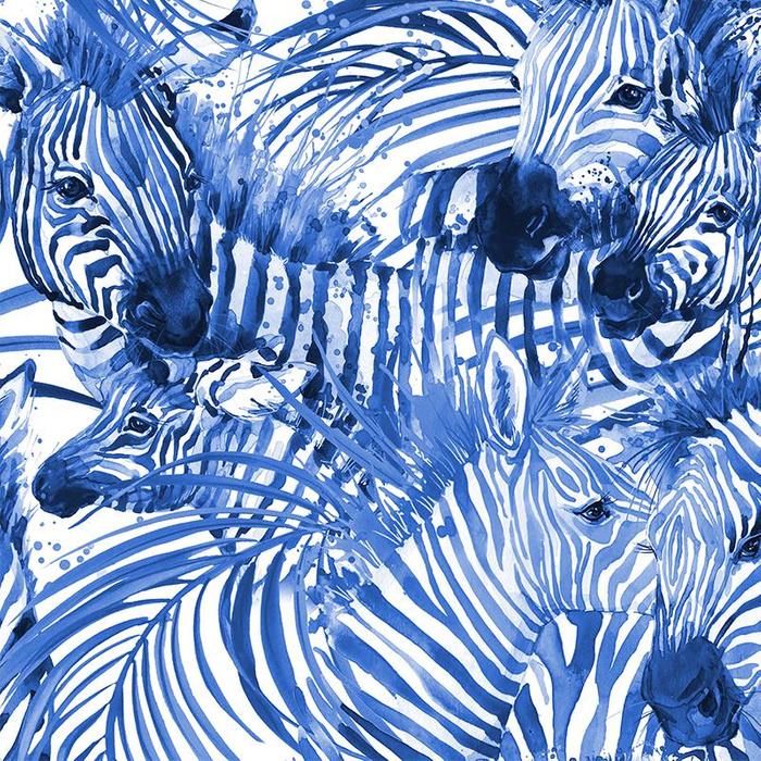ZEBRA (classic blue) / weiß - Softshell