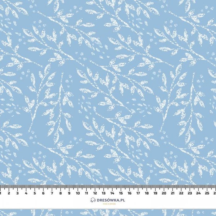 FROSTED TWIGS (ENCHANTED WINTER) - looped knit fabric