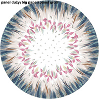 FLOWERS (pattern no. 4) / white - big circle skirt panel