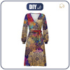 WRAP MIDI DRESS (BIANCA) - MANDALA pat. 2 - sewing set XXL