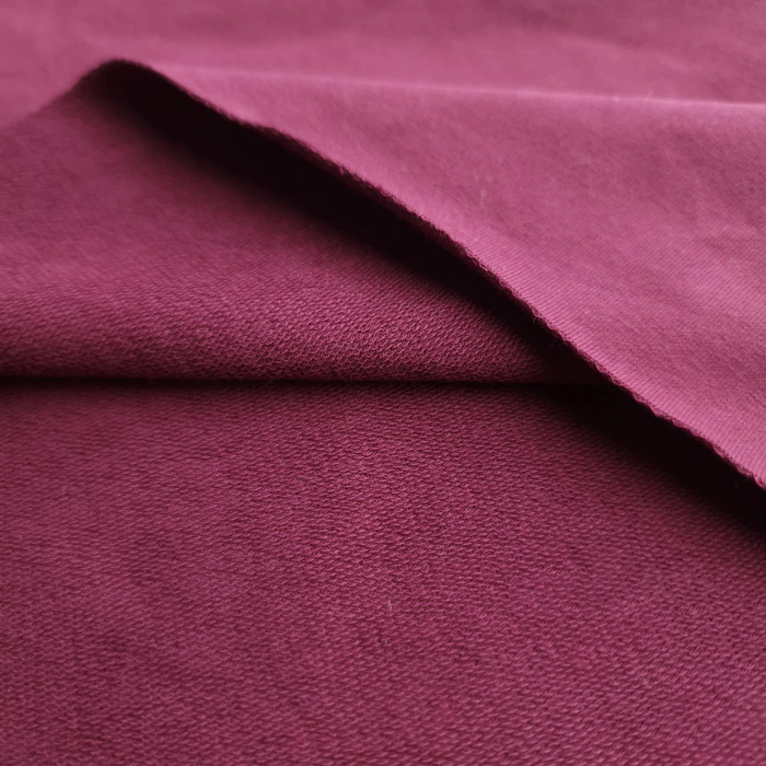 French Terry mit Elasthan - AUBERGINE (D-215)