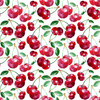 CHERRIES / PAT. 5 - Cotton woven fabric