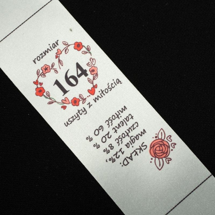 Mädchen Textillabel - Größe 80 - 4 Stck Set