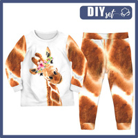 CHILDREN'S PAJAMAS " MIKI" - GIRAFFE - Elastic cotton knit fabric (86/92)
