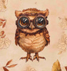 OWL STEAMPUNK FOREST WZ. 1 - panel panoramiczny softshell (60cm x 140cm)