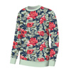 BASIC DAMEN SWEATSHIRT (HANA) - ROTE MOHNBLUMEN (ROTER GARTEN) - Sommersweat - XXXL