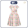 KID'S DRESS "MIA" - RAINBOW FEATHERS - sewing set