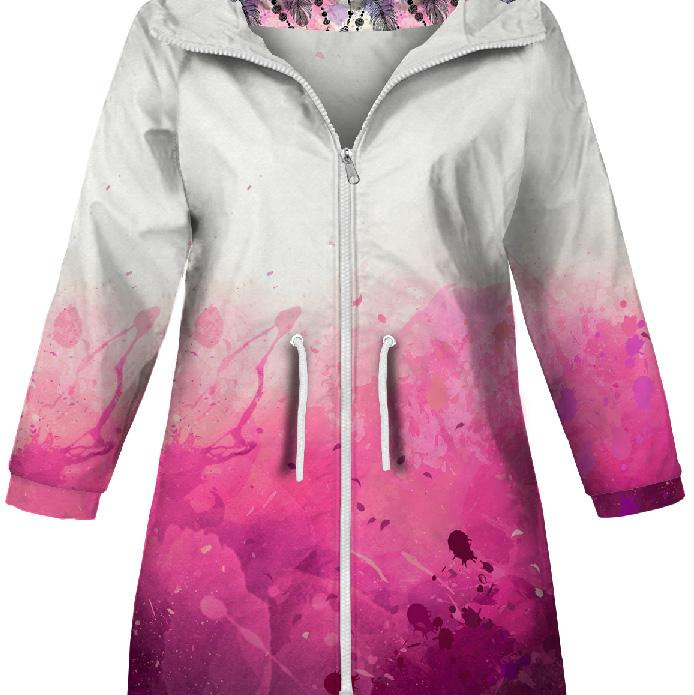 KINDERPARKA (ARIEL) - KLECKSE (fuchsie) - Softshell (122/128)