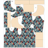 Unisex mikina s kapucí (HYDRA) - WINTER FLOWERS VZ. 12 - Sada šití 158/164
