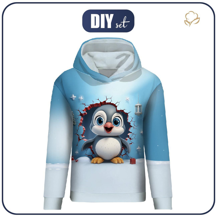 CLASSIC WOMEN’S HOODIE (POLA) - HAPPY PENGUIN - sewing set L
