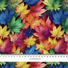 RAINBOW LEAVES PAT. 2 - Viscose jersey