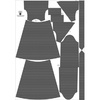 Zavinovací šaty (BIANCA) - POLKA DOTS WZ. 3 - Sada šití L