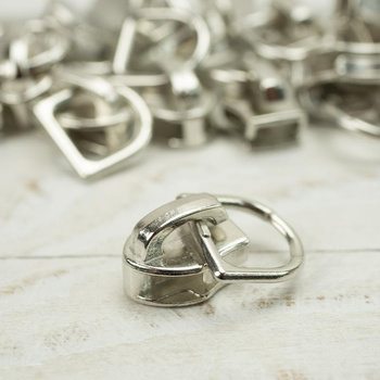 Jezdec ke spirálovým zipům  5mm pro přívěsek - nikl