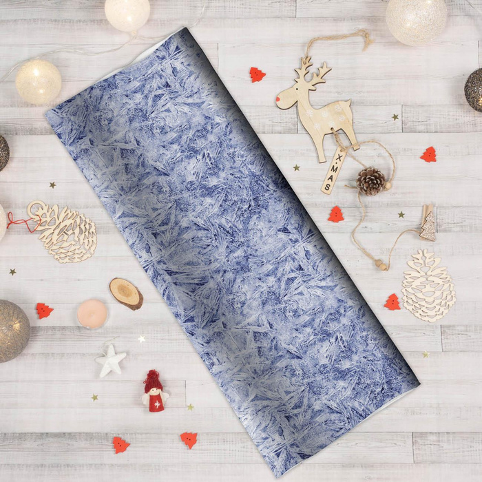 FROST m. 2 / blau (AUF GLAS GEMALT) - Hydrophober angerauter Wintersweat