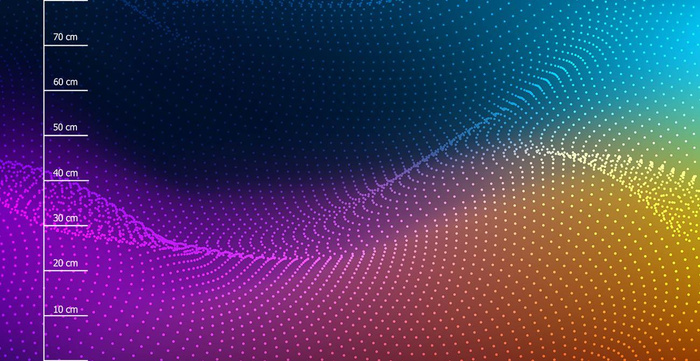 ABSTRAKTION Ms. 6 - Paneel (80cm x 155cm) Hydrophober angerauter Wintersweat