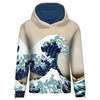 DÁMSKA MIKINA (POLA) CLASSIC S KAPUCÍ XXXL - Velká vlna u pobřeží Kanagawy (Hokusai Katsushika) - Sada šití