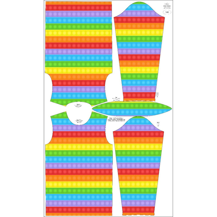 THERMO KIDS BLOUSE (BILLIE) - BUBBLED / colorful - sewing set 122