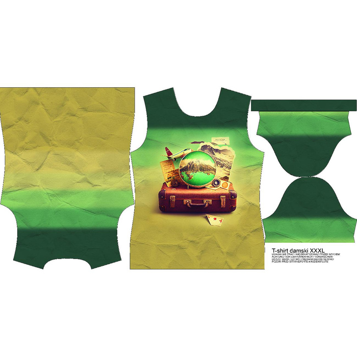 DAMEN T-SHIRT - TRAVEL TIME MS. 2 - Nähset XS