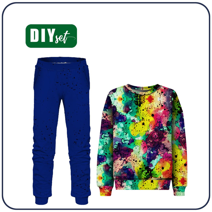 Children's tracksuit (MILAN) - ABSTRACTION pat. 9 - sewing set (134/140)