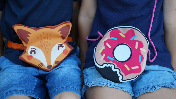 PANEL KIDS POUCH BAG  - SKULL / etno colour