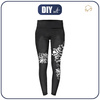 THERMO LEGGINSY DAMSKIE (GRETA) - DAMASCO KONTUR / czarny - zestaw do uszycia XXXL