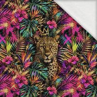 TIGER / NEON JUNGLE WZ. 5 - panel (75cm x 80cm) looped knit fabric with elastane ITY