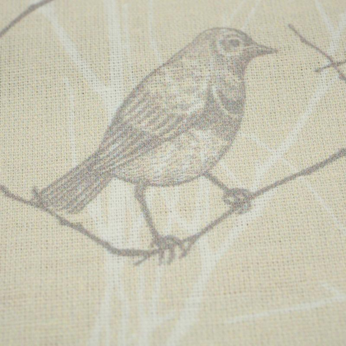 You have to have a big heart to teach little people / birds - Cotton woven fabric panel