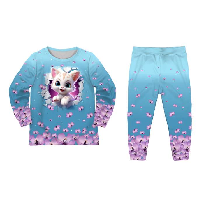 KINDERPYJAMAS "MIKI" - ANIMALS CRACKED ms.1 (cat) - Nähset (110/116)