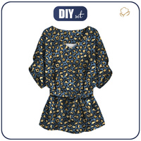 KIMONO BLUSE - LEOPARD / SPRENKEL M. 3 - Nähset XXL-XXXL