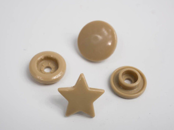 Napy KAM gwiazdka 12mm - beżowy 10kpl