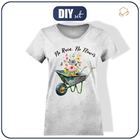 WOMEN’S T-SHIRT - NO RAIN, NO FLOWER - sewing set M
