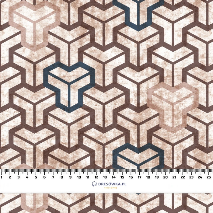 GEOMETRIC MINIMAL WZ. 12 - Minky plyš