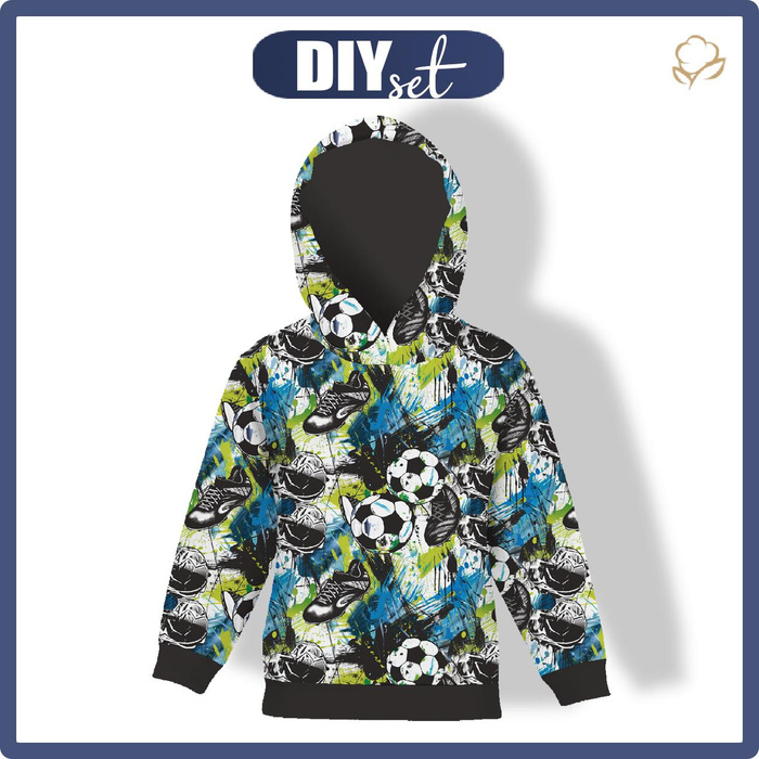 KINDER HOODIE (ALEX) - FOOTBALL - Nähset (86/92) 