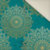 MANDALA pat. 5 / emerald - Upholstery velour 