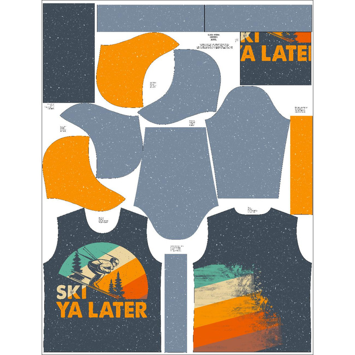 UNISEX HOODIE (HYDRA) - SKI YA LATER - sewing set (122/128)