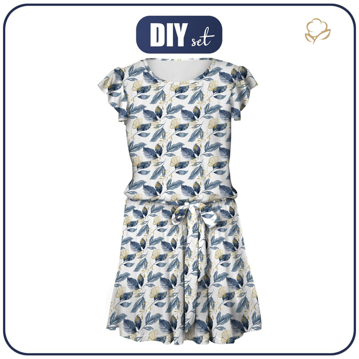 KLEID "EMMA" - RETRO FLOWERS MS. 5 - Viskosejersey mit Elasthan L