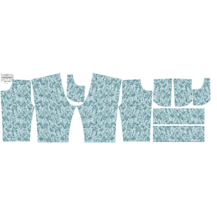 DZIECIĘCE SPODENKI (RIO) - ŻÓŁWIE I MEDUZY (NIEBIESKA PLANETA) - dzianina pętelkowa (134/140)