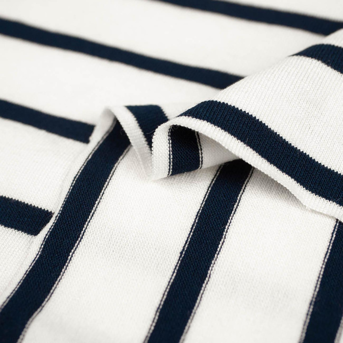 STRIPES DARK BLUE / WHITE 0,5cm x 2,0cm - Viscose jersey