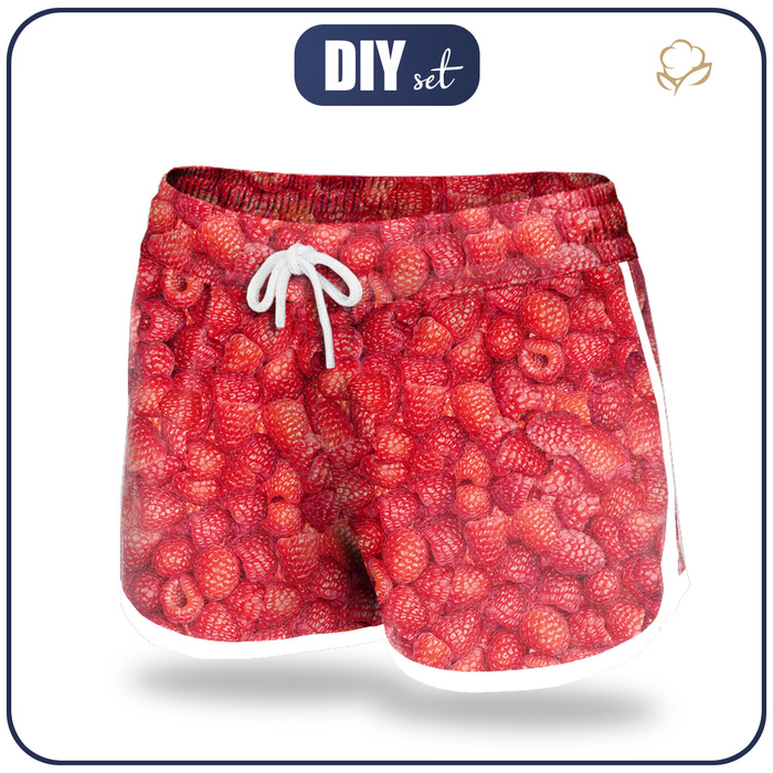 Women’s boardshorts - RASPBERRIES - sewing set