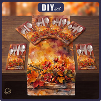 NAPKINS AND RUNNER - GOLDEN AUTUMN BOUQUET WZ. 1 - sewing set
