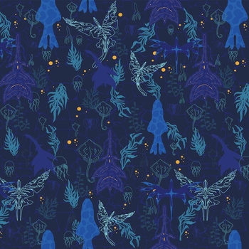 WASSERWELT / navy - Hydrophober angerauter Wintersweat