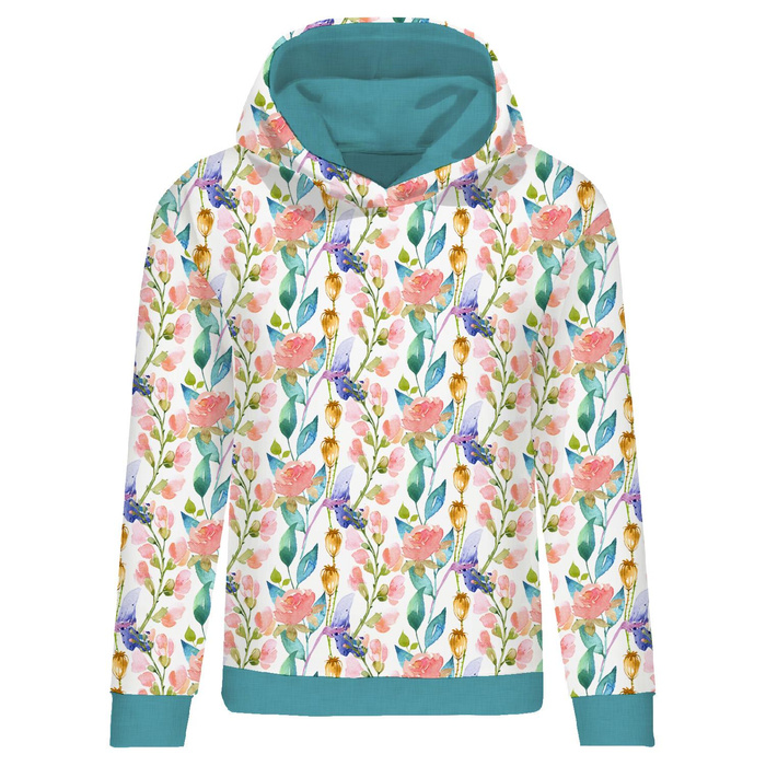 BLUZA DAMSKA (POLA) CLASSIC Z KAPTUREM - ŁĄKA WZ. 3 (NA ŁĄCE) - dzianina pętelkowa XXXL