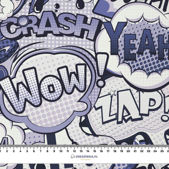 COMIC BOOK (Very Peri) - looped knit fabric