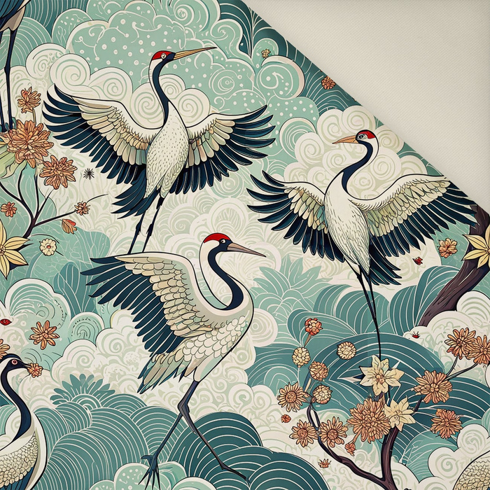 Japanese Garden wz.2 (birds) - Polster- Velours