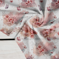 BUTTERFLY & FLOWERS WZ. 18 - Krep