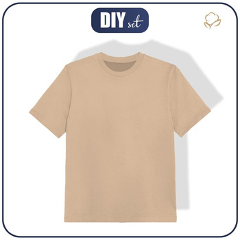 KID’S T-SHIRT - HAZELNUT / beige - single jersey