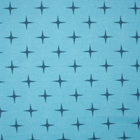 FIRST STAR ( dark blue ) / turquoise - Cotton woven fabric