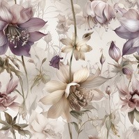 PASTEL FLOWERS WZ.2 - lycra 300g