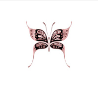 SCHMETERLING M.5 (GLITTER SCHMETTERLINGE) - Paneel 75cm x 80cm